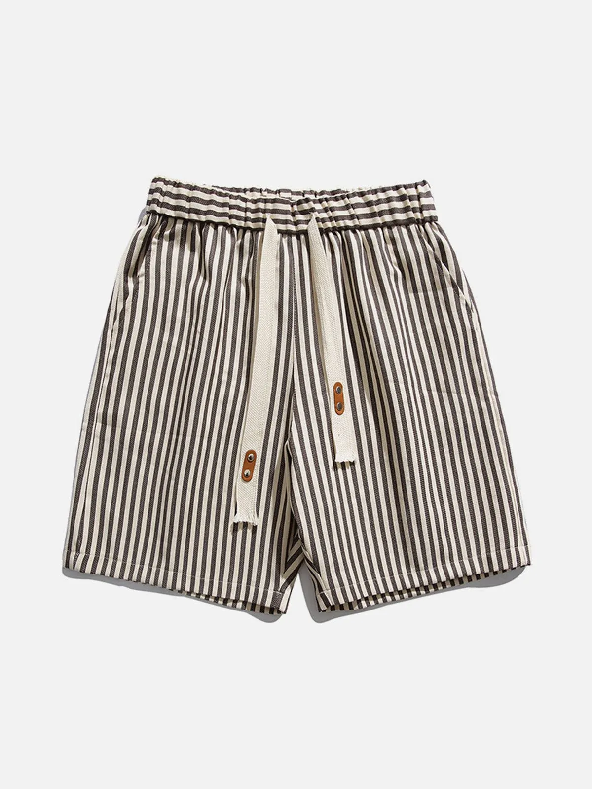 1984® - Striped Print Loose Drawstring Shorts