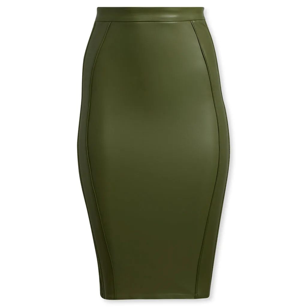 adidas x IVY PARK Women's Faux Leather Skirt - Wild Pine