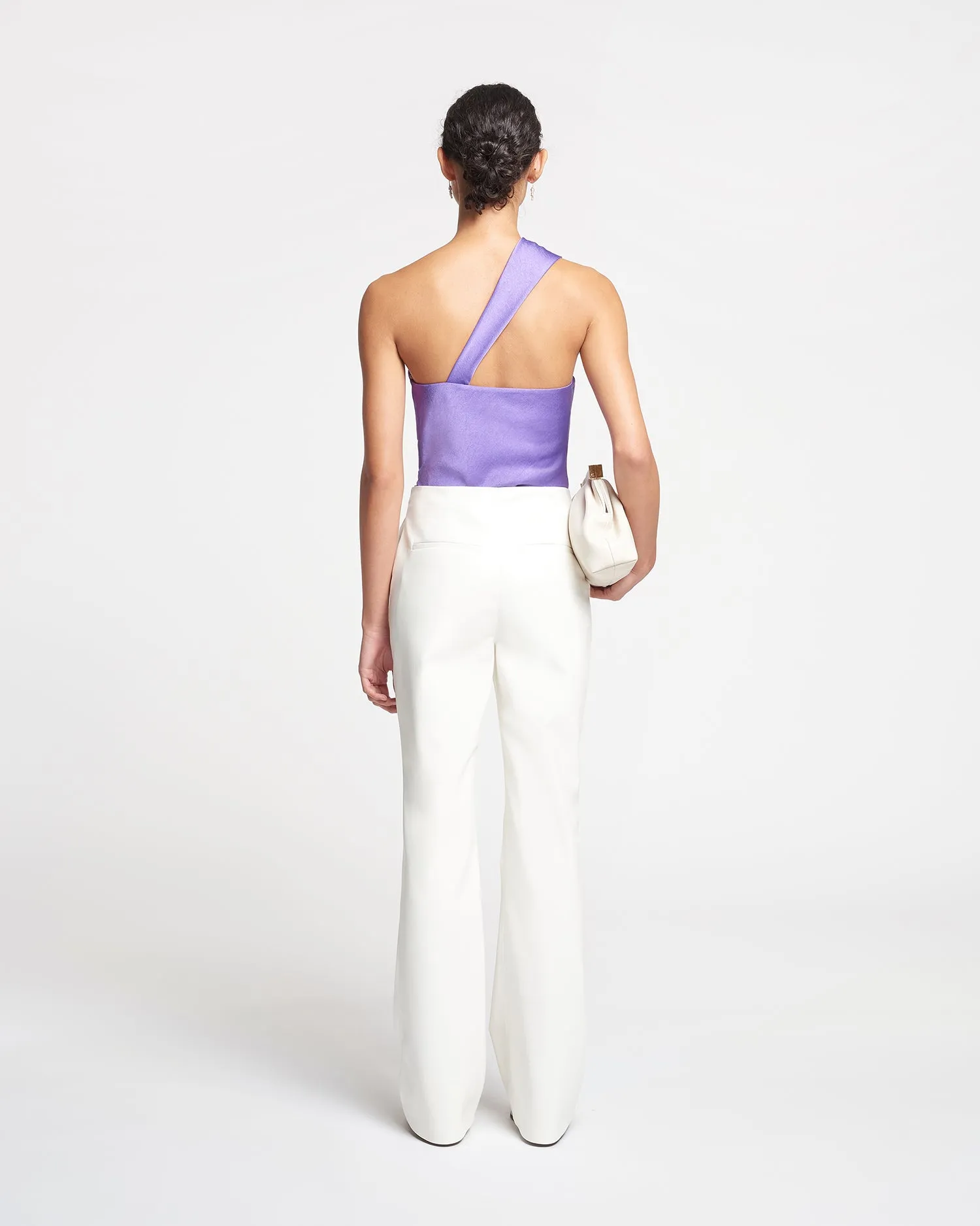 Alvin - Twisted Crisp-Satin Top - Iris