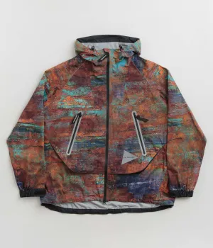 and wander Pertex Printed Rain Jacket - Multi