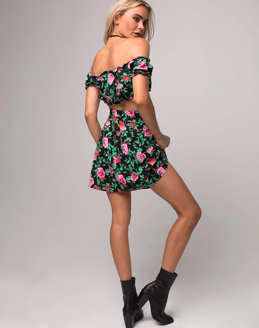 Antonia A Line Skirt in Flower Fling