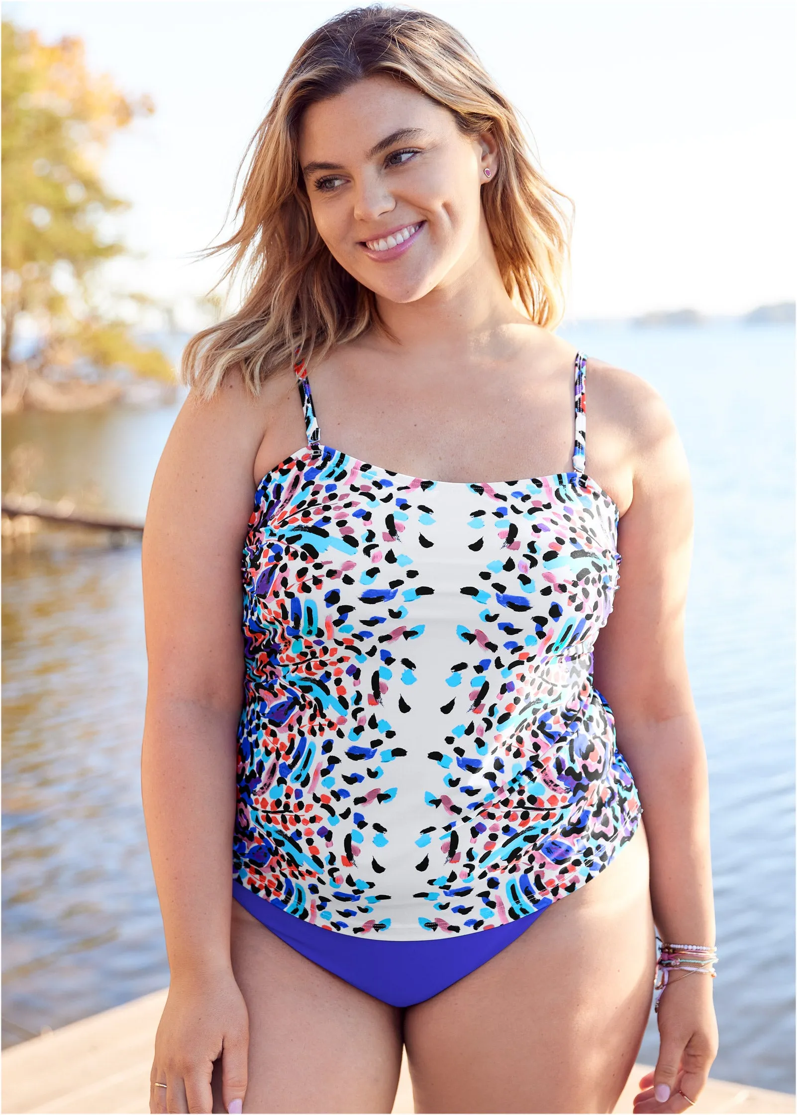 Bandeau Tankini Set - Bloom Beauty