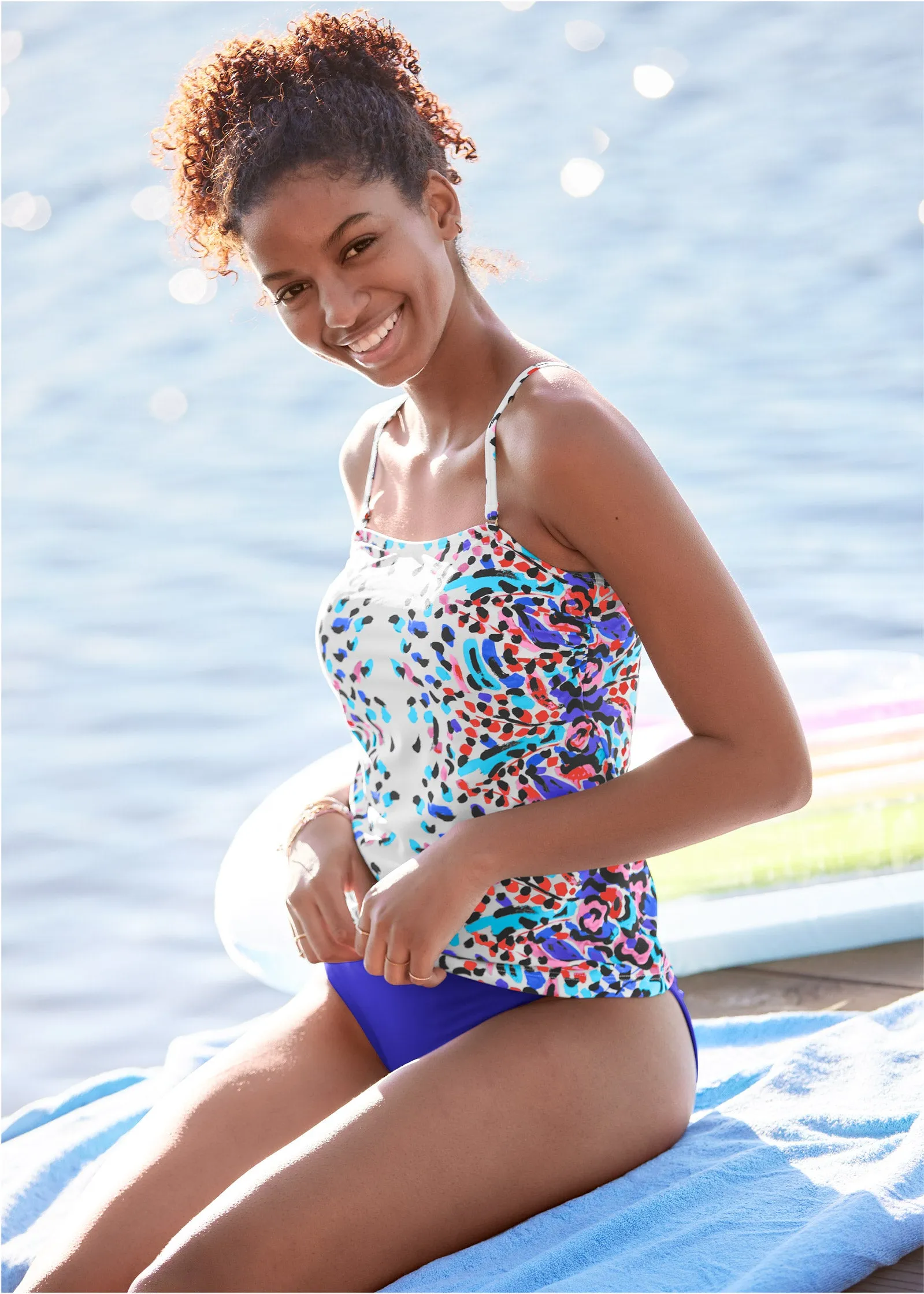 Bandeau Tankini Set - Bloom Beauty