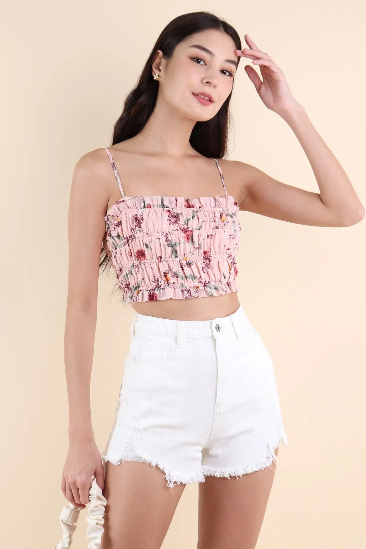 BOTANNIA FLORAL TOP IN PINK