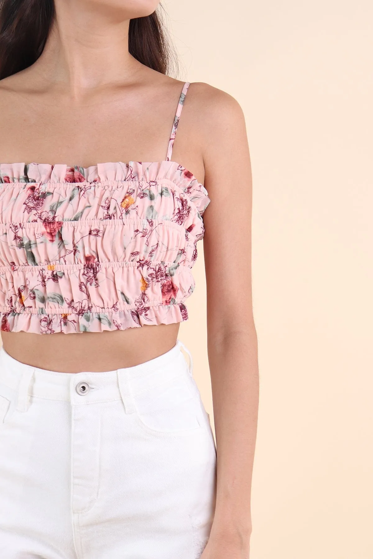 BOTANNIA FLORAL TOP IN PINK