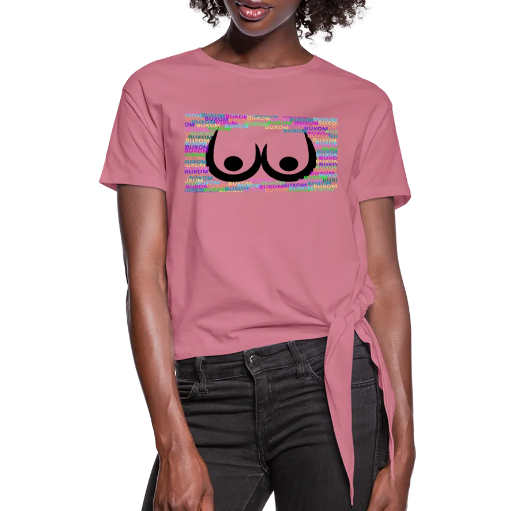 Buxom Women's Knotted T-Shirt - Ships from The US