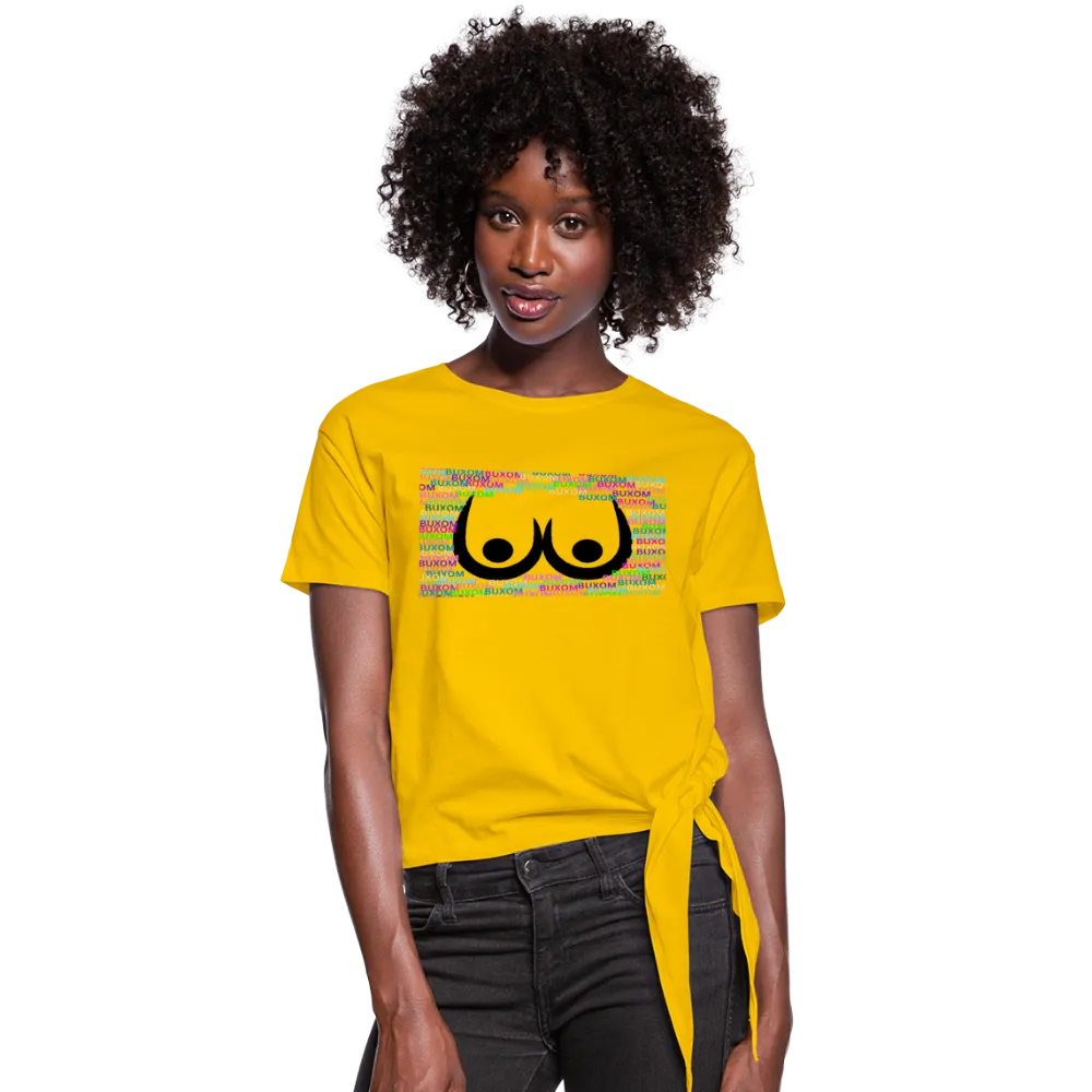 Buxom Women's Knotted T-Shirt - Ships from The US