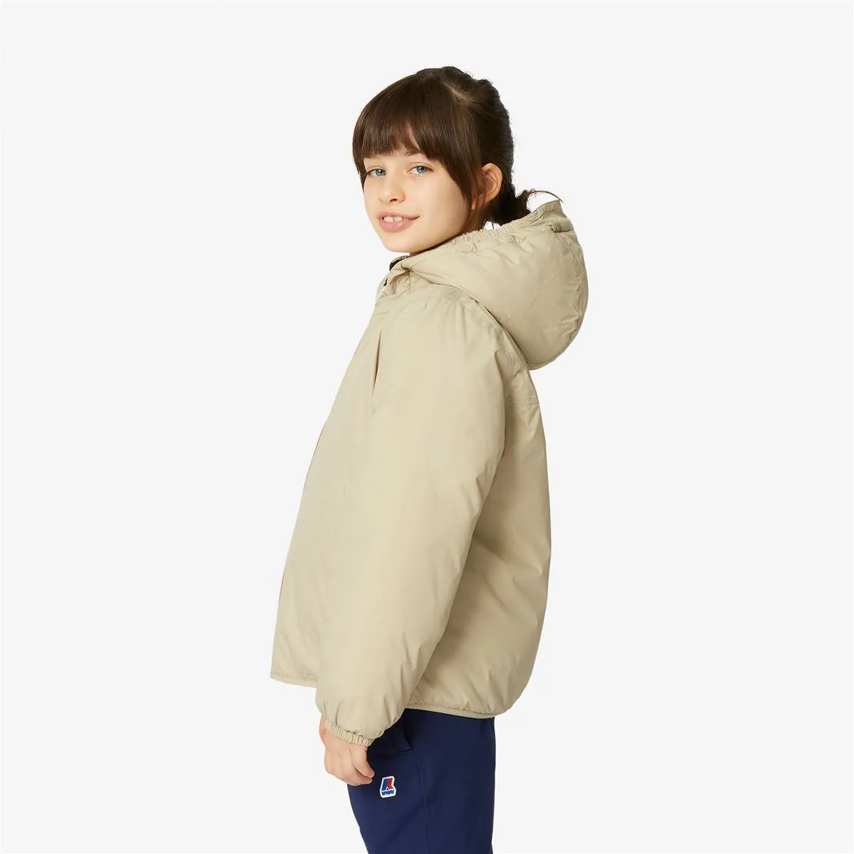 Claude Orsetto - Kids Sherpa Lined Waterproof Jacket in Ecru - Beige Grey