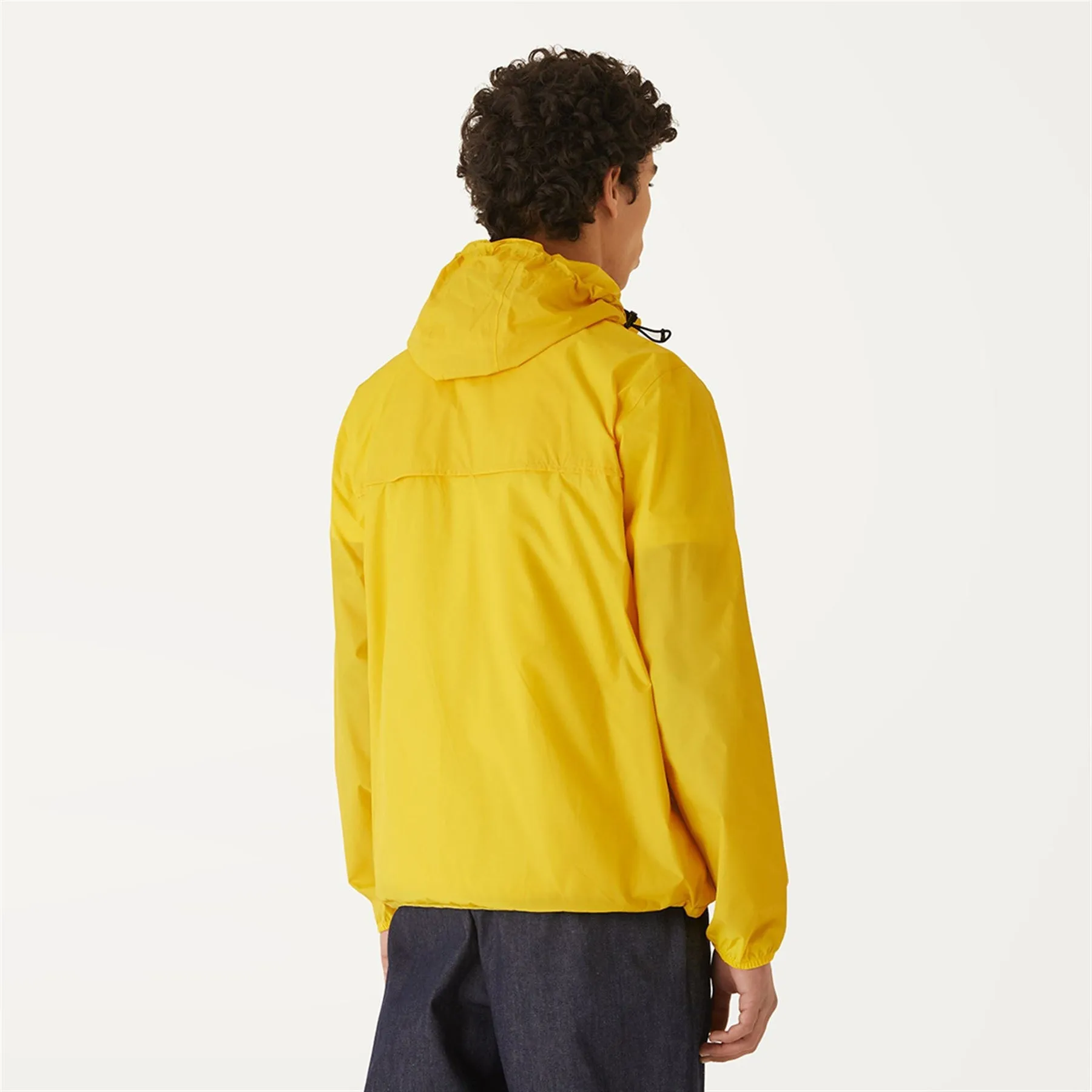 Claude - Unisex Packable Full Zip Waterproof  Rain Jacket in Yellow Dk