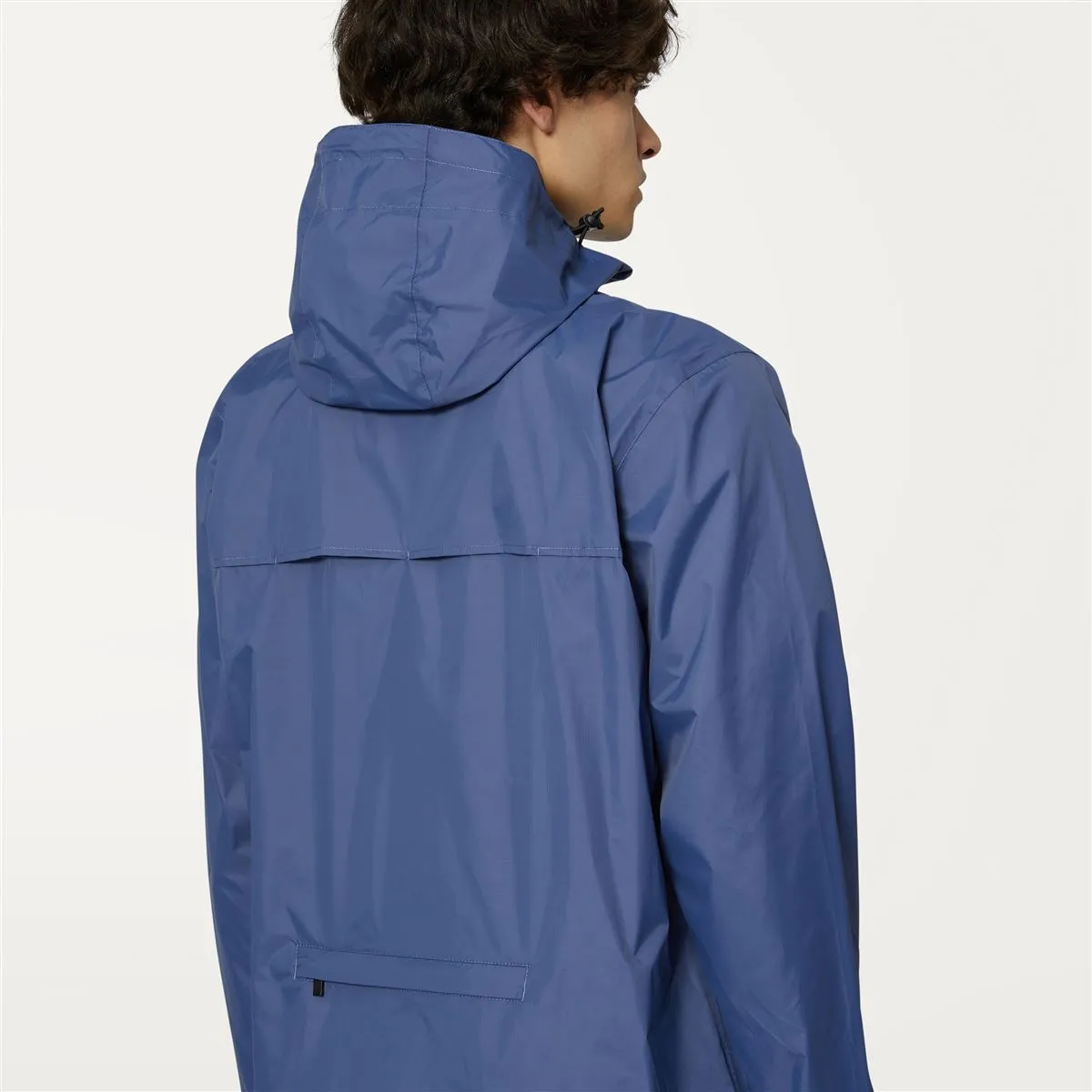 Eiffel - Unisex Waterproof Packable Long Rain Jacket in Blue Indigo