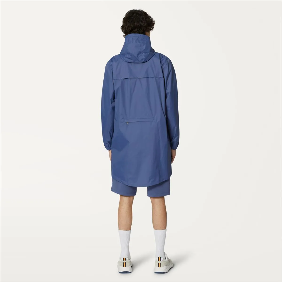 Eiffel - Unisex Waterproof Packable Long Rain Jacket in Blue Indigo