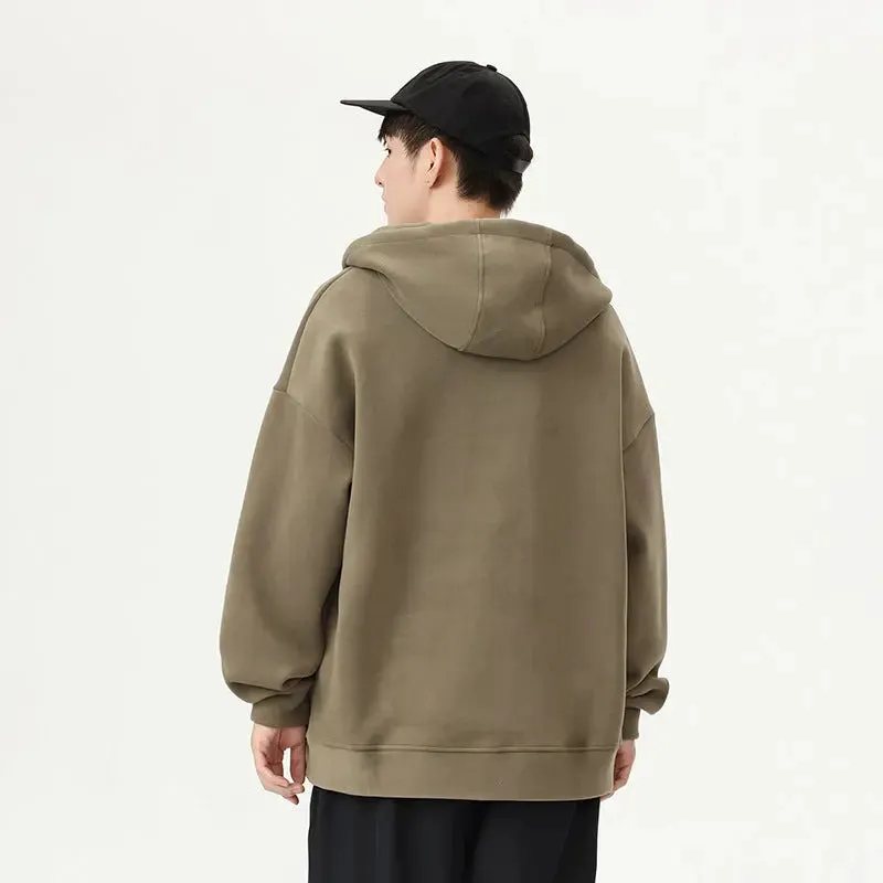 Embroidered Loose Sports Zipper hooded Jacket