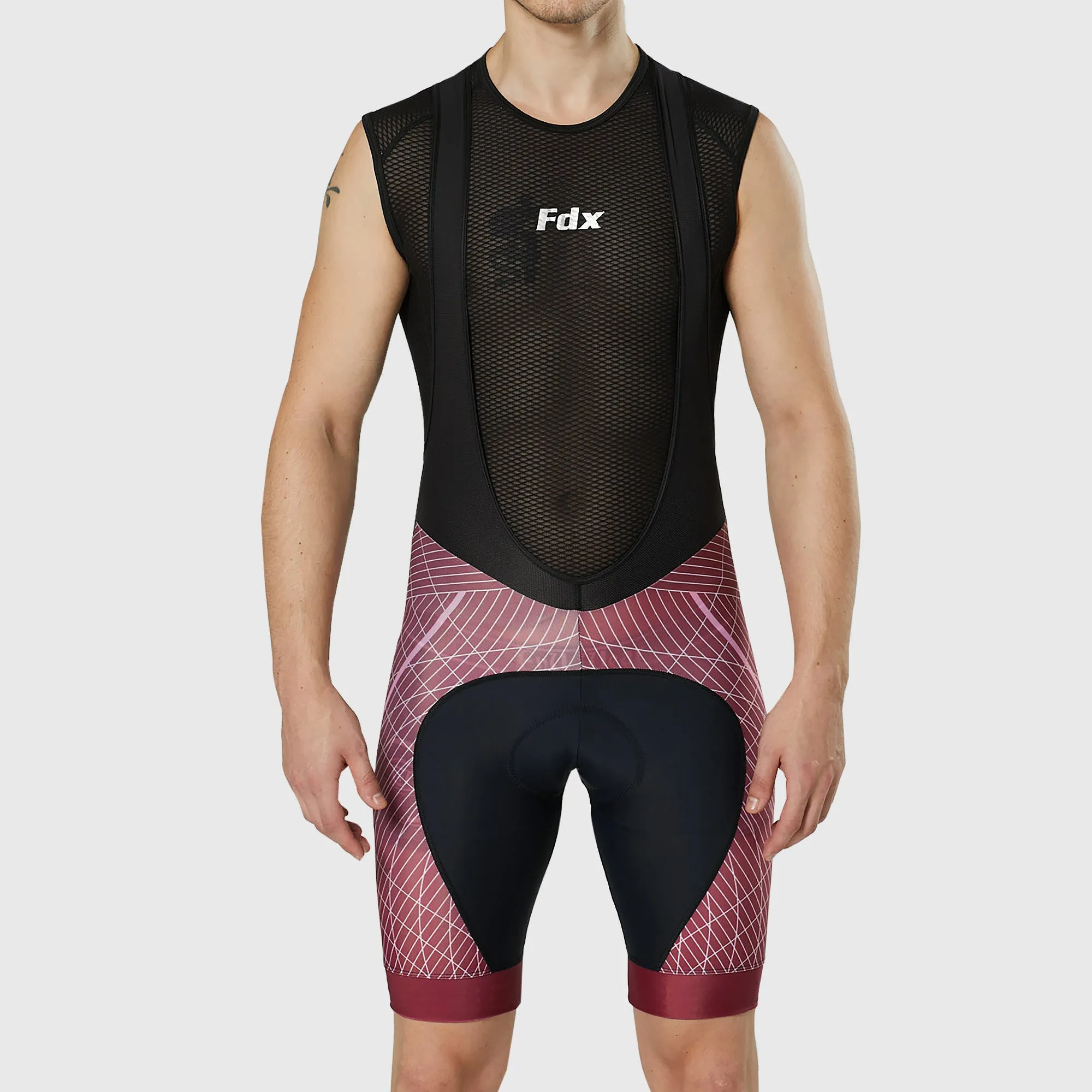 Fdx Classic II Red Men's & Boy's Padded Summer Cycling Bib Shorts