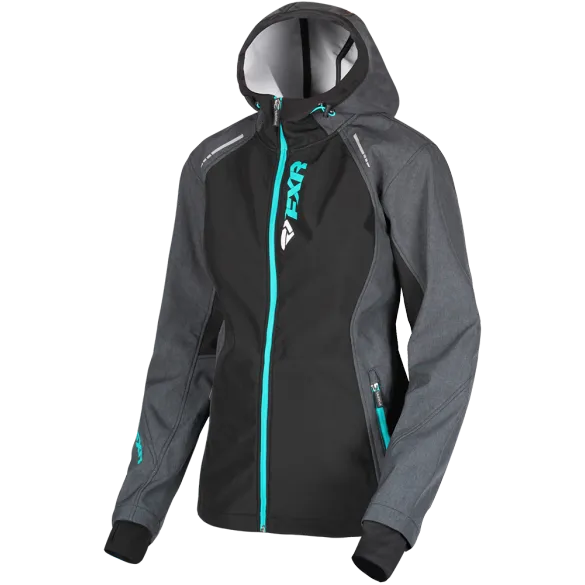 FXR Pulse 2019 Softshell Jacket Charcoal Mint