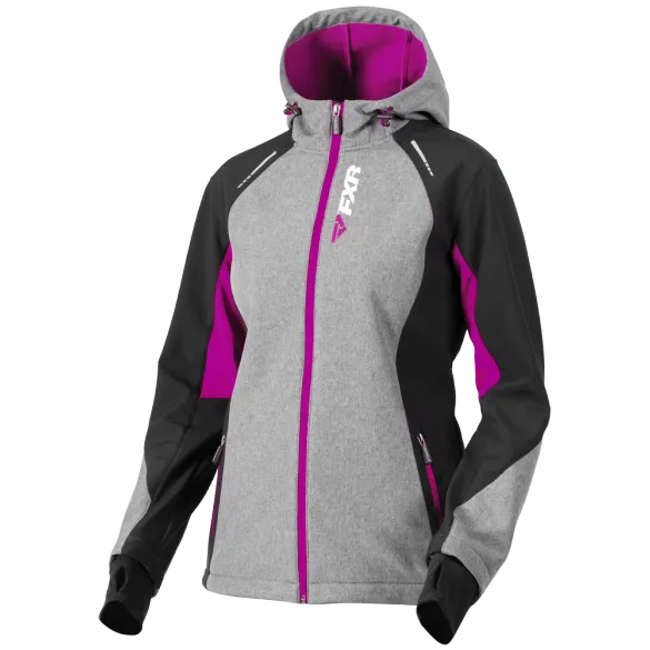 FXR Pulse Womens Softshell Jacket Heather/Berry