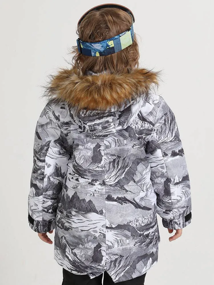 Gsou Snow Vintage Painting Kids Jacket