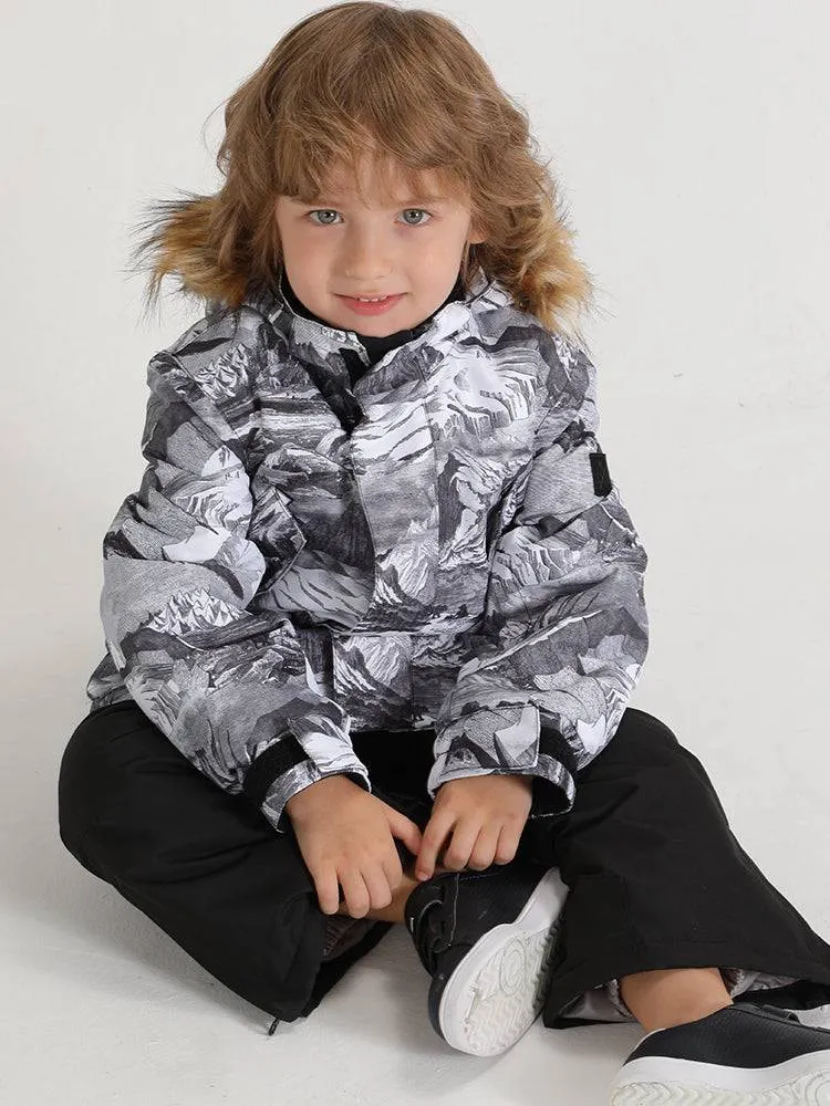 Gsou Snow Vintage Painting Kids Jacket