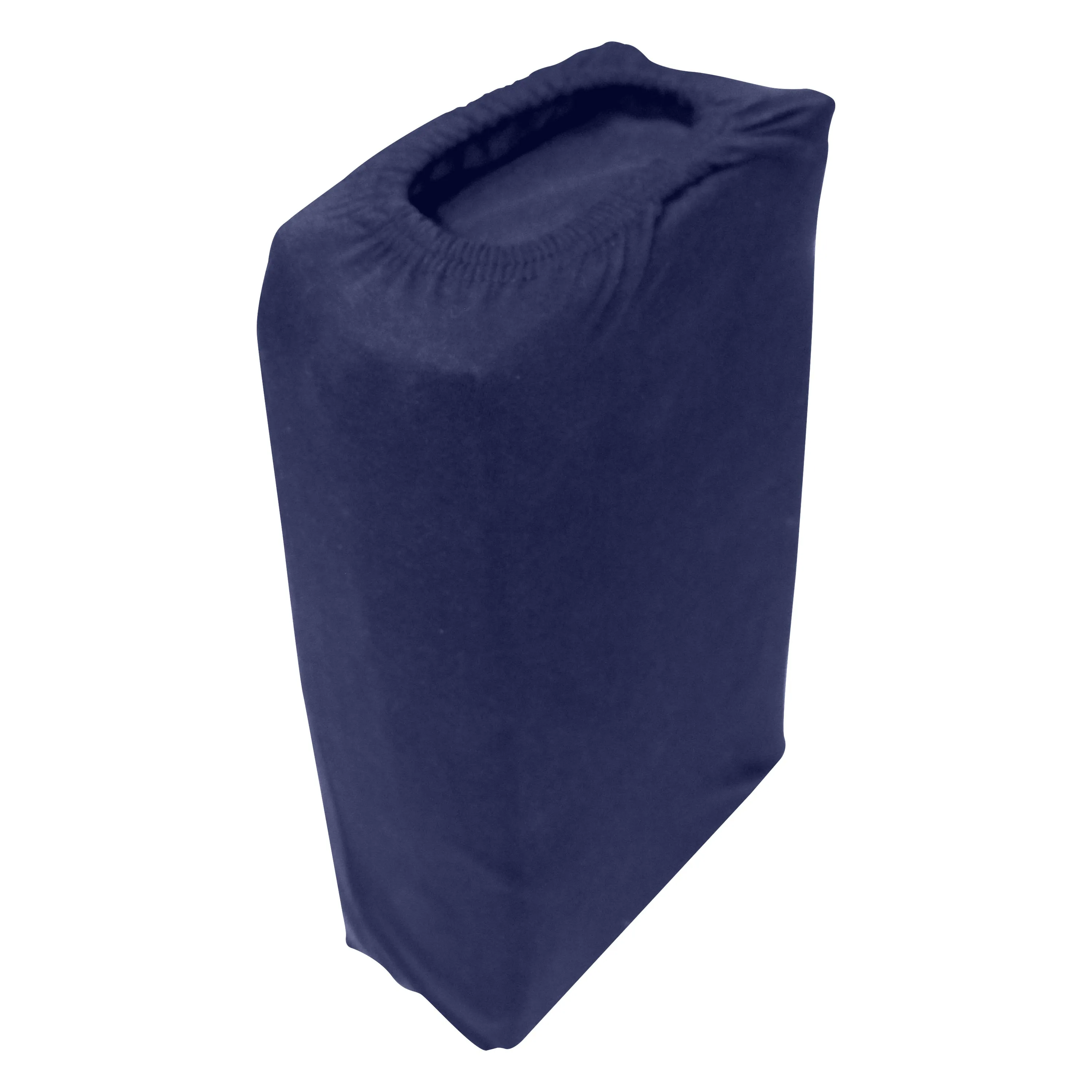 High Quality Navy Blue Cotton Jersey Twin 3 Piece Fitted Sheet Set 160x200 30cm with Deep Pockets and 2 Pillow Case