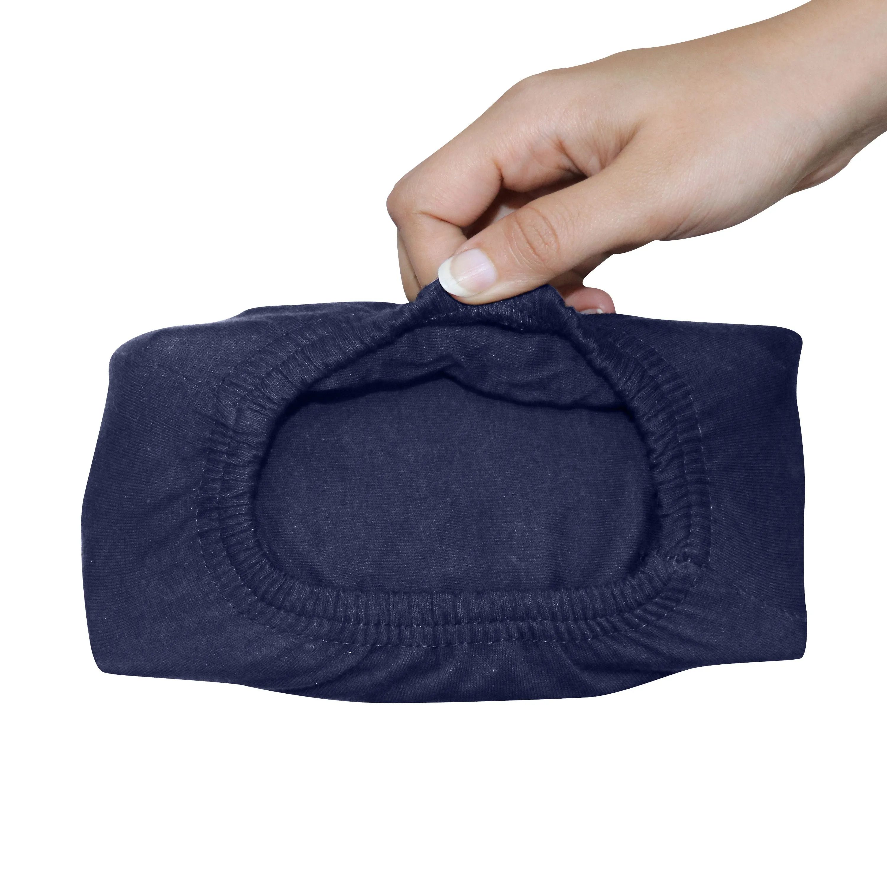 High Quality Navy Blue Cotton Jersey Twin 3 Piece Fitted Sheet Set 160x200 30cm with Deep Pockets and 2 Pillow Case