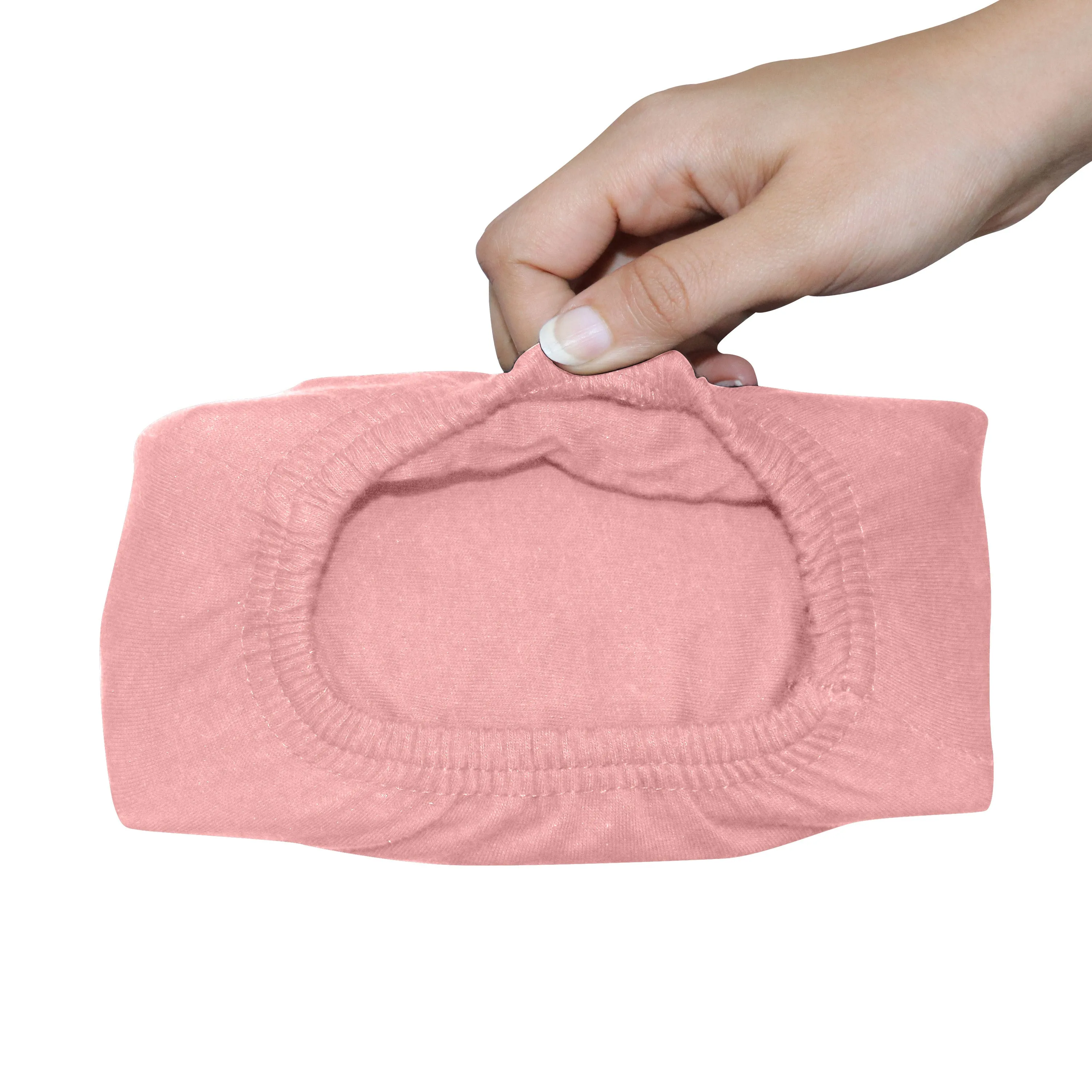 High Quality Pink Cotton Jersey Single 3 Piece Fitted Sheet Set 90x190 25cm with Deep Pockets and 2 Pillow Case