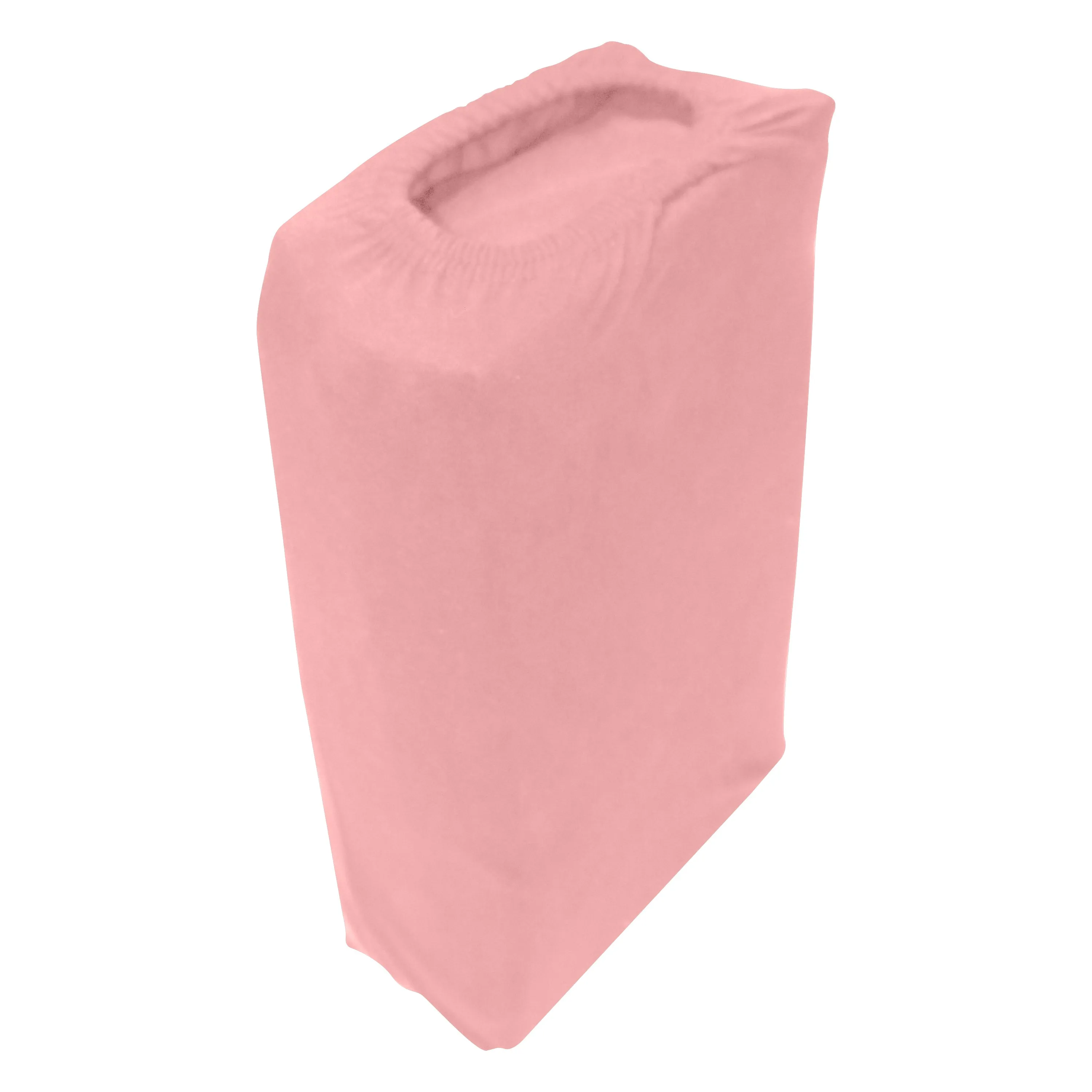 High Quality Pink Cotton Jersey Single 3 Piece Fitted Sheet Set 90x190 25cm with Deep Pockets and 2 Pillow Case