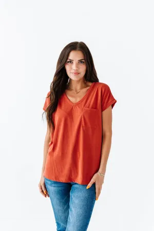 Jersey Girl Top in Rust