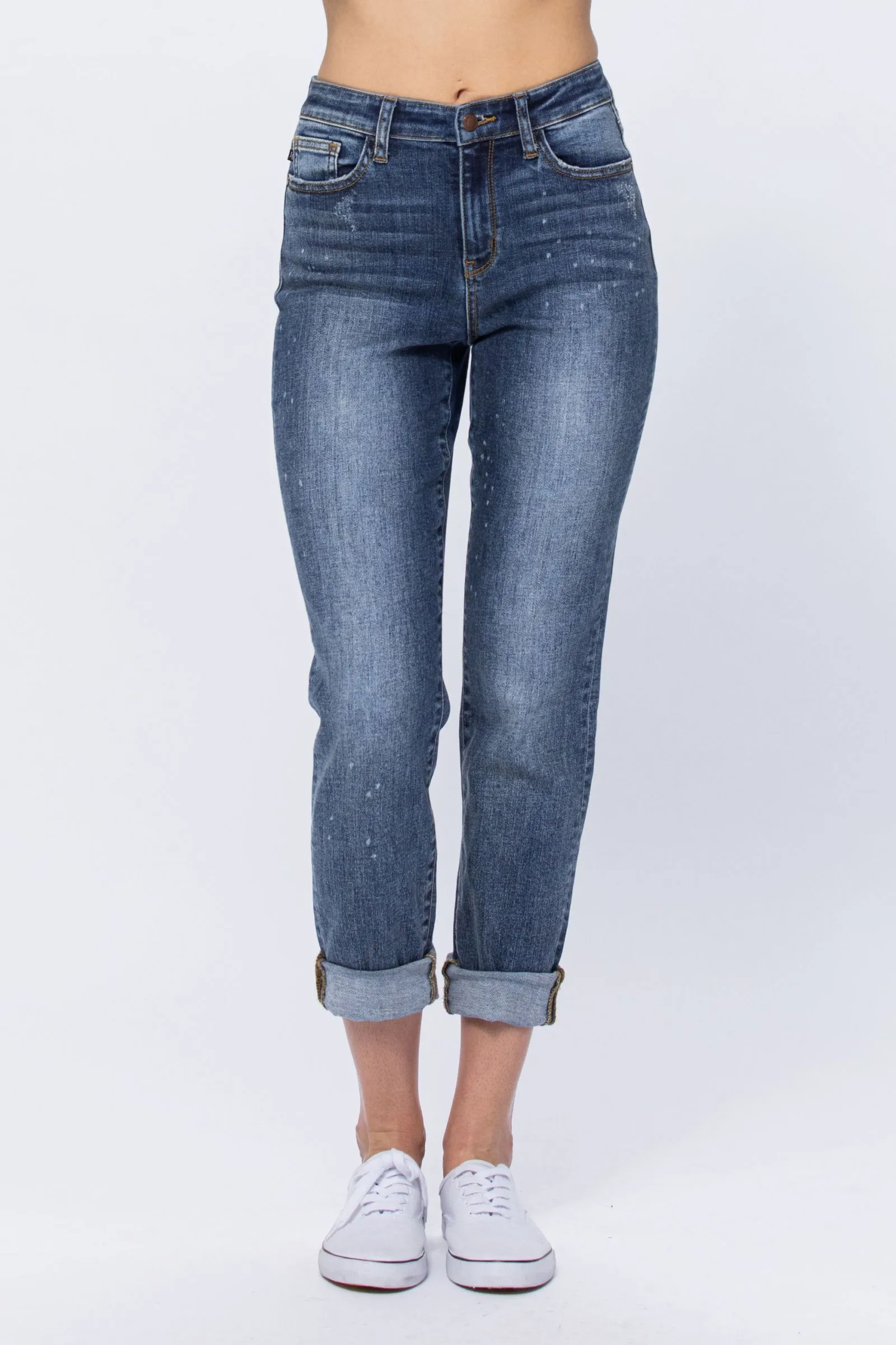 Judy Blue High Rise Bleach Splash Boyfriend jeans