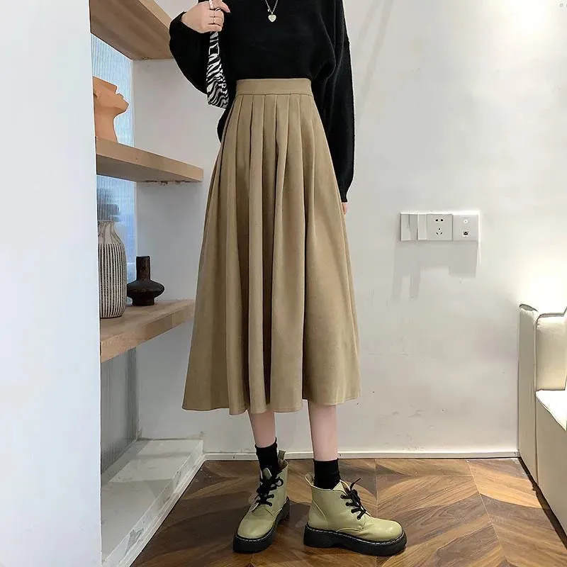 Korean Elegant College A-line Skirt