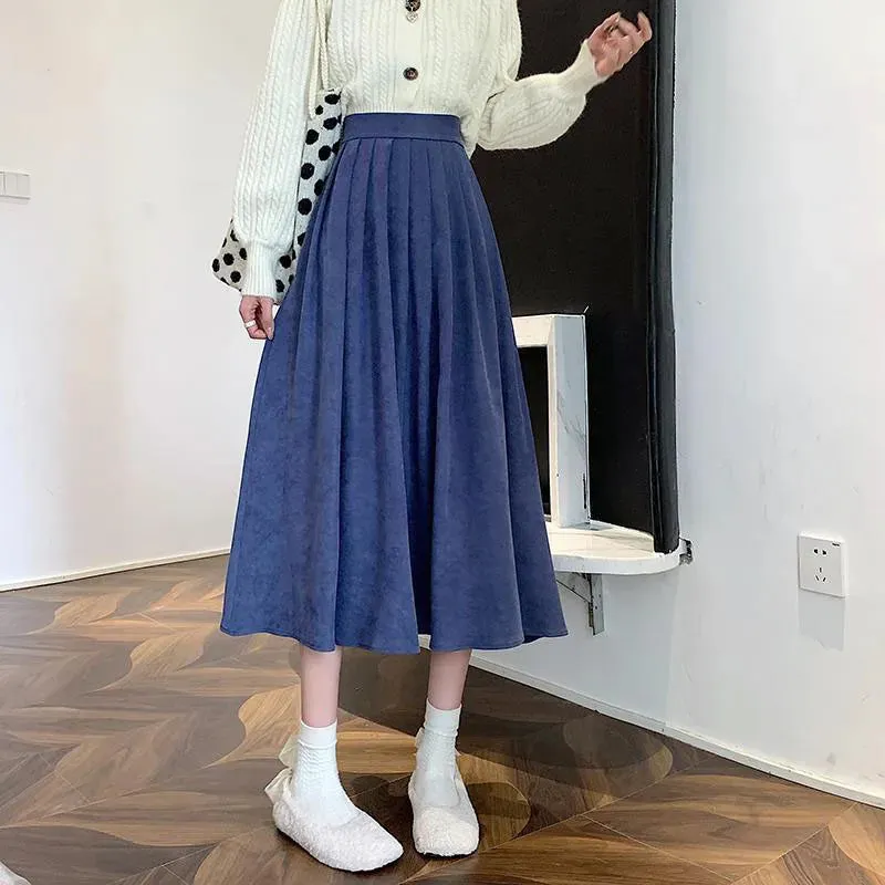 Korean Elegant College A-line Skirt