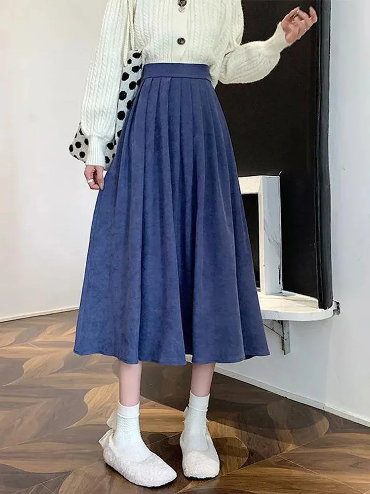 Korean Elegant College A-line Skirt