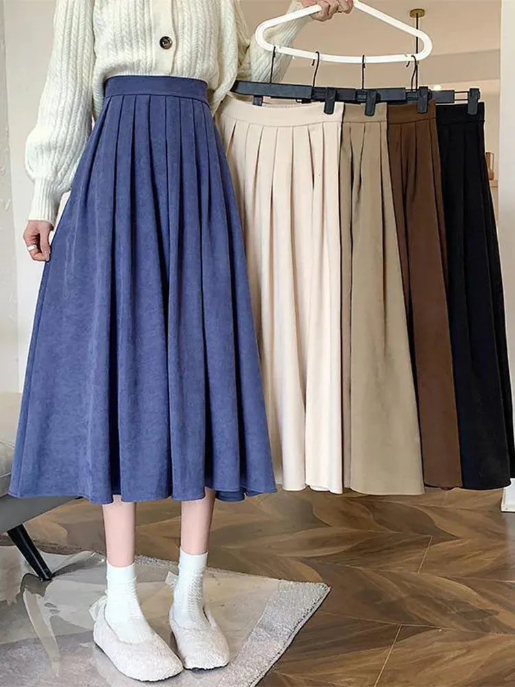 Korean Elegant College A-line Skirt