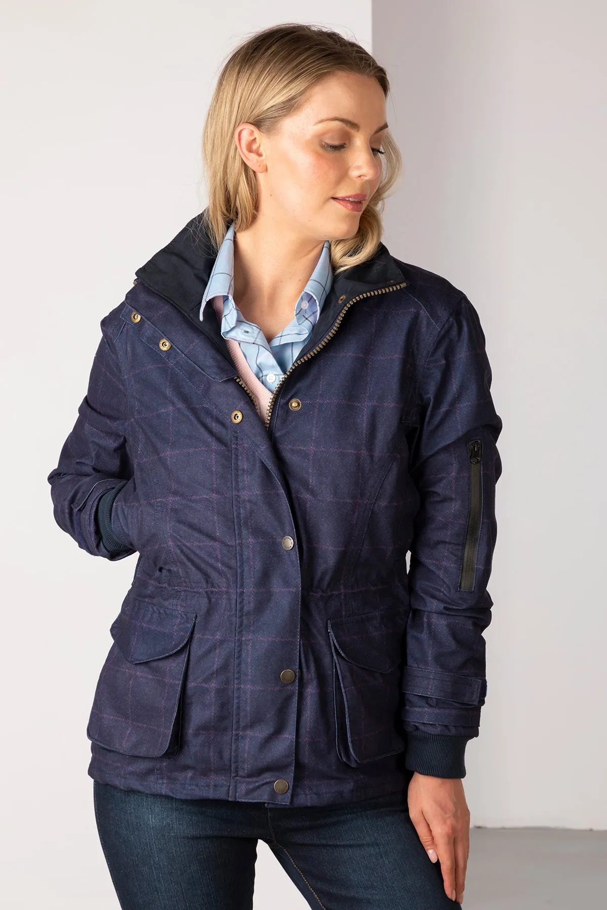 Ladies Tweed Print Shooting Jacket - Danby