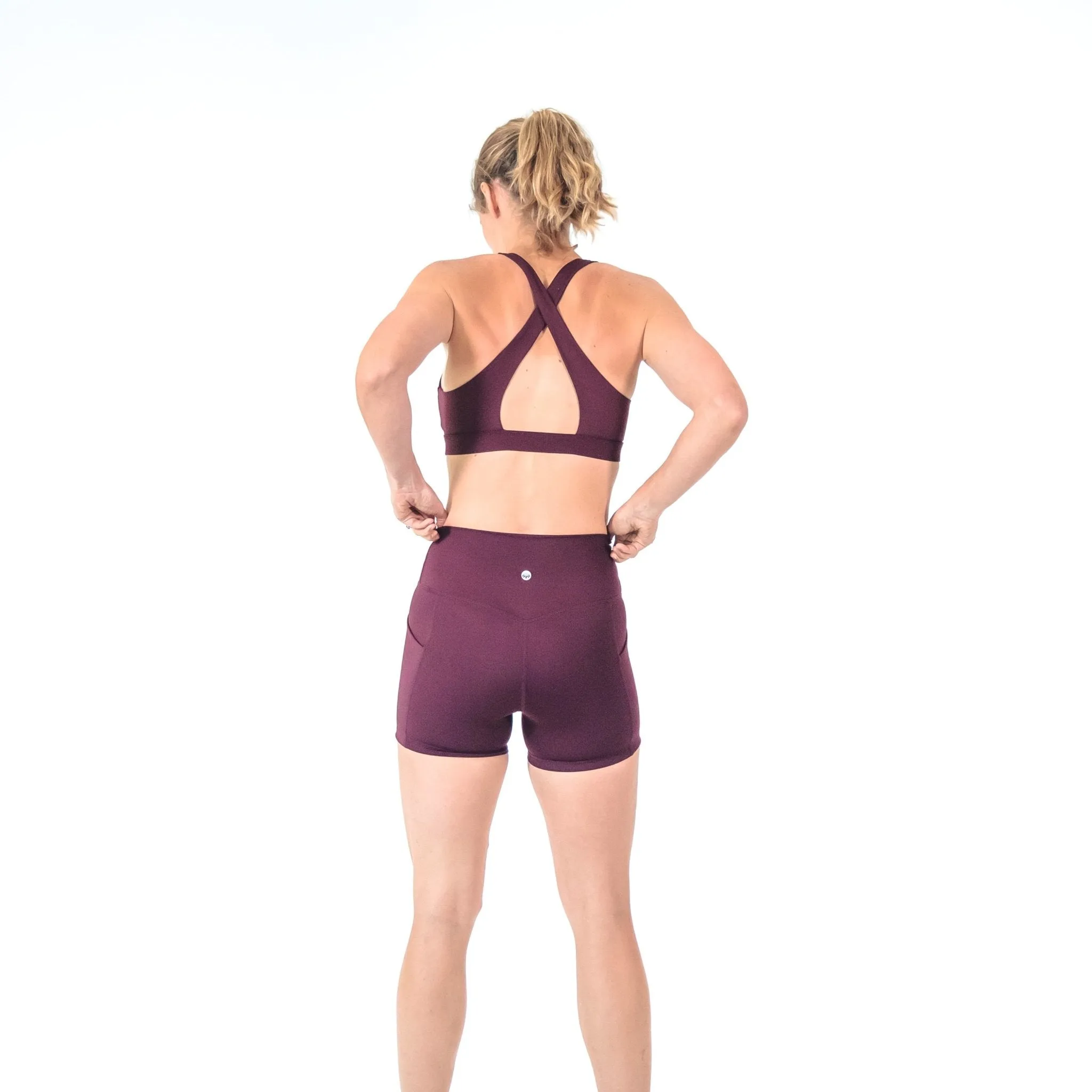 Lux High Waisted Rio Shorts (3.75 in. inseam) - Plum