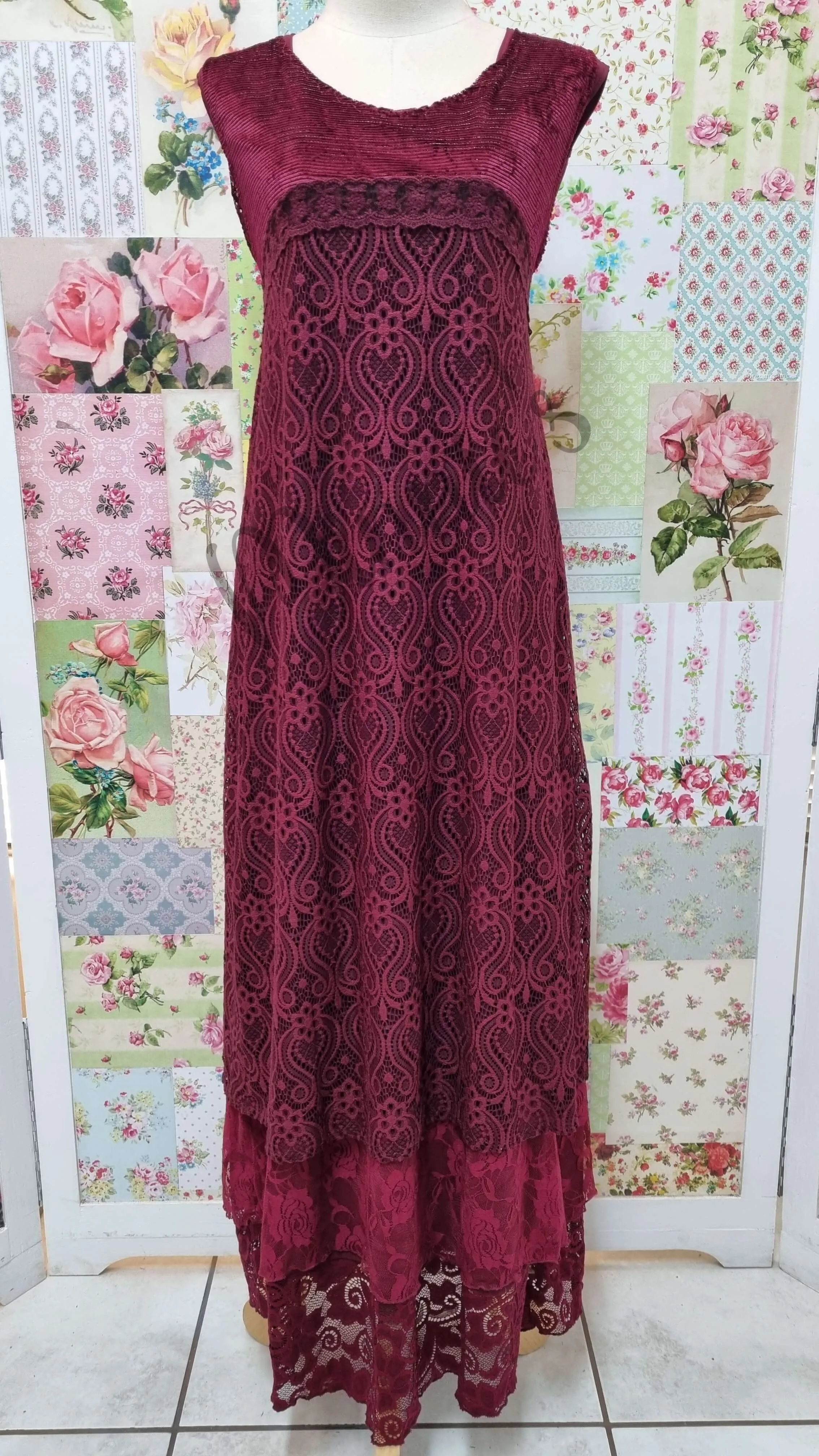 Maroon 3-Piece Dress Set ML0266