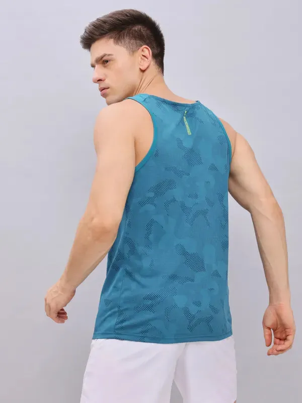 Men Colorblock Slim Fit Crew Neck Innerwear Vest with VENTMESH