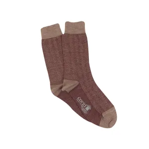 Men's Formal Herringbone Merino Wool Socks