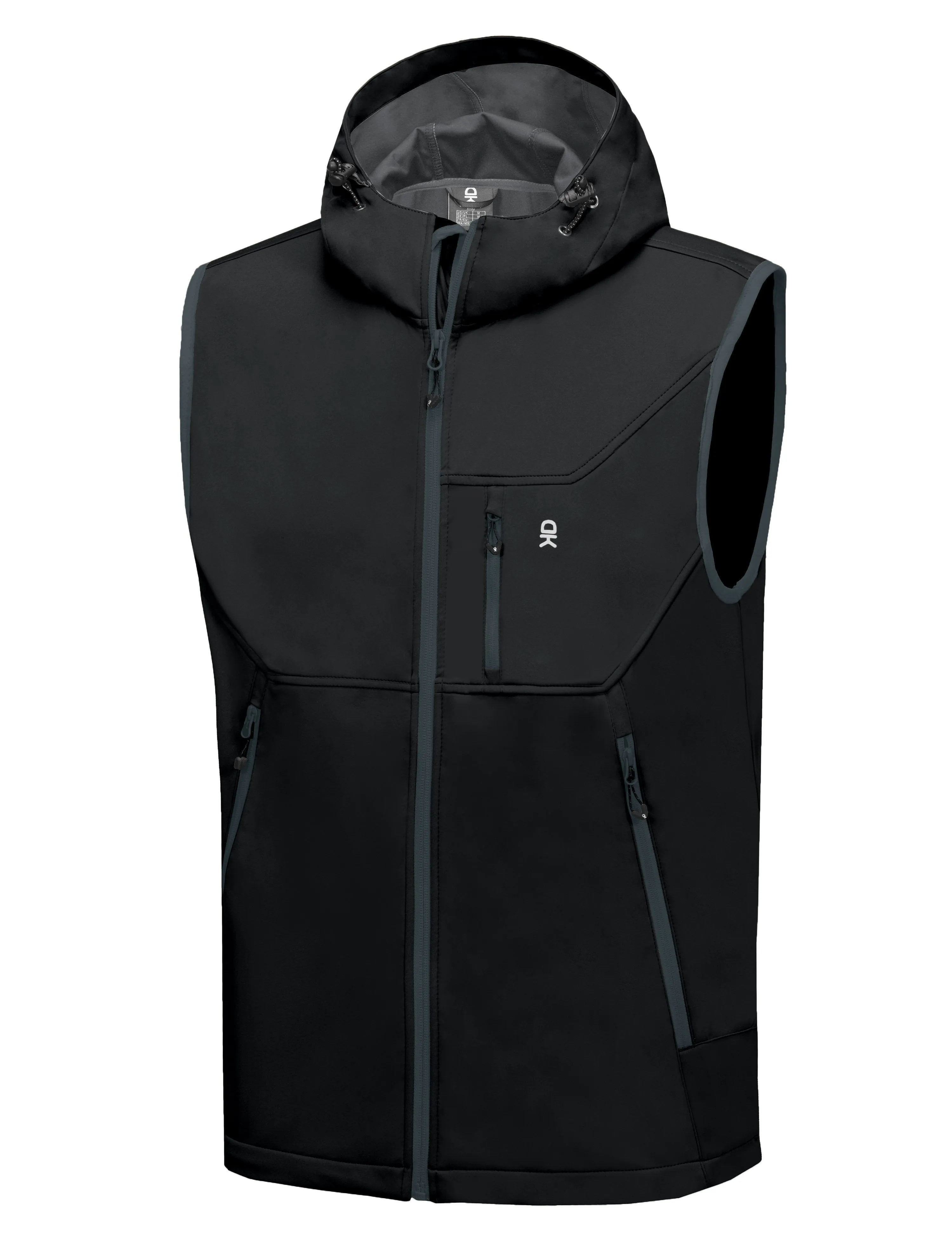 Men's Hooded Windproof Softshell Vest