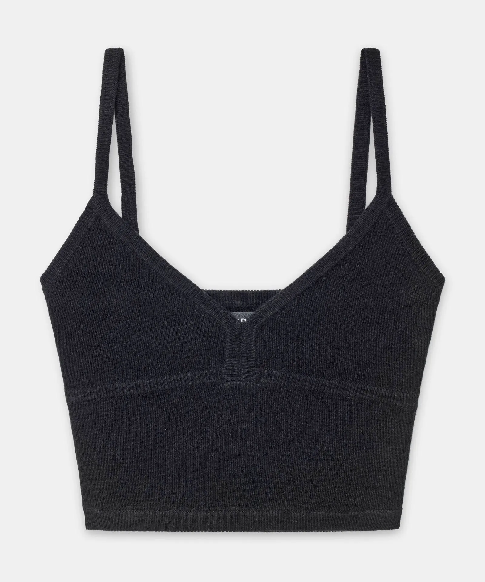 Merino Cashmere Baby Rib Cropped Cami