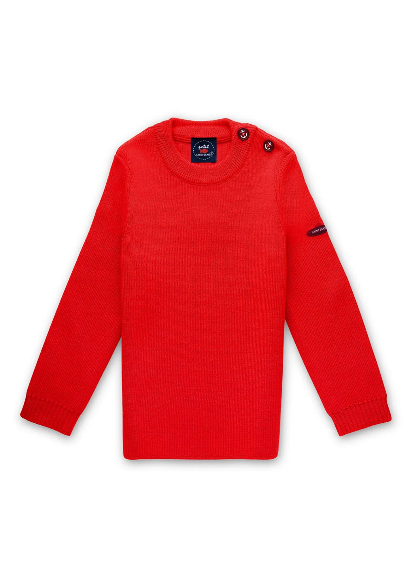 Moussaillon sailor jumper for kids - in blended wool (ROUGE)