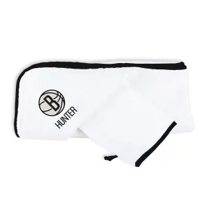 Personalized Brooklyn Nets Hooded Towel & Wash Mitt Set