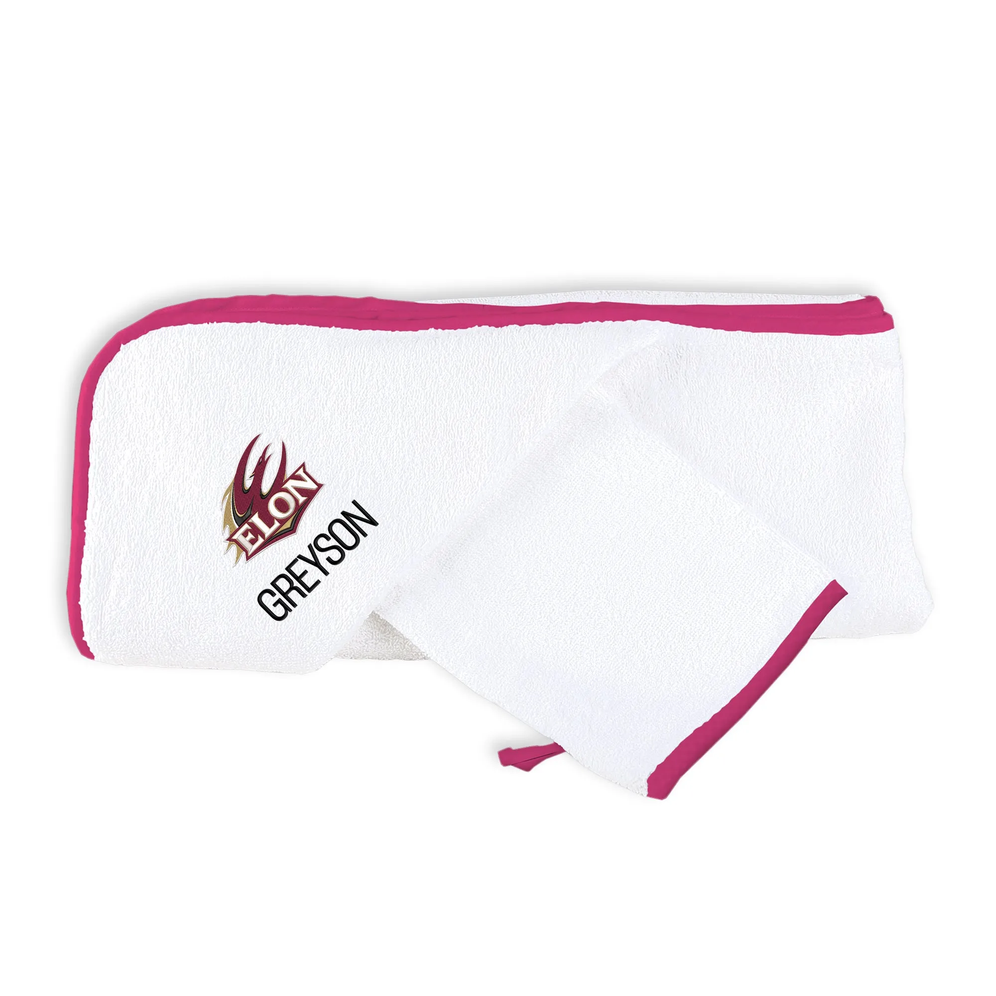 Personalized Elon Phoenix Hooded Towel & Wash Mitt Set