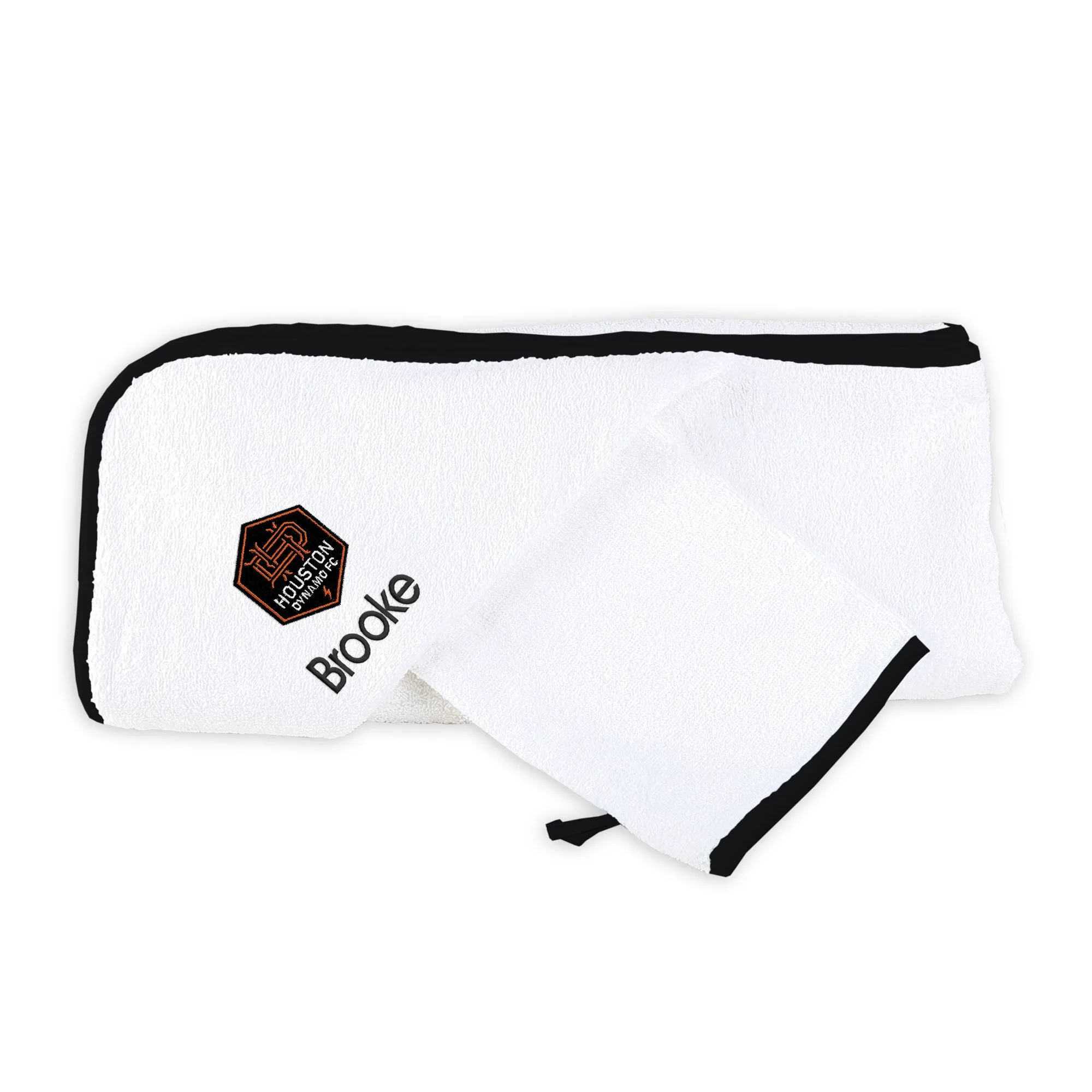 Personalized Houston Dynamo FC Hooded Towel & Wash Mitt Set