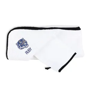 Personalized Memphis Tigers Tiger Head Hooded Towel & Wash Mitt Set