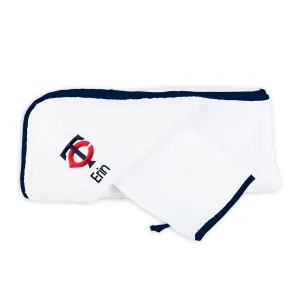 Personalized Minnesota Twins Hooded Towel & Wash Mitt Set