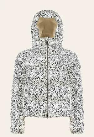 Poivre Blanc W24-1200 Puffer Ski Jacket in Jaguar Print