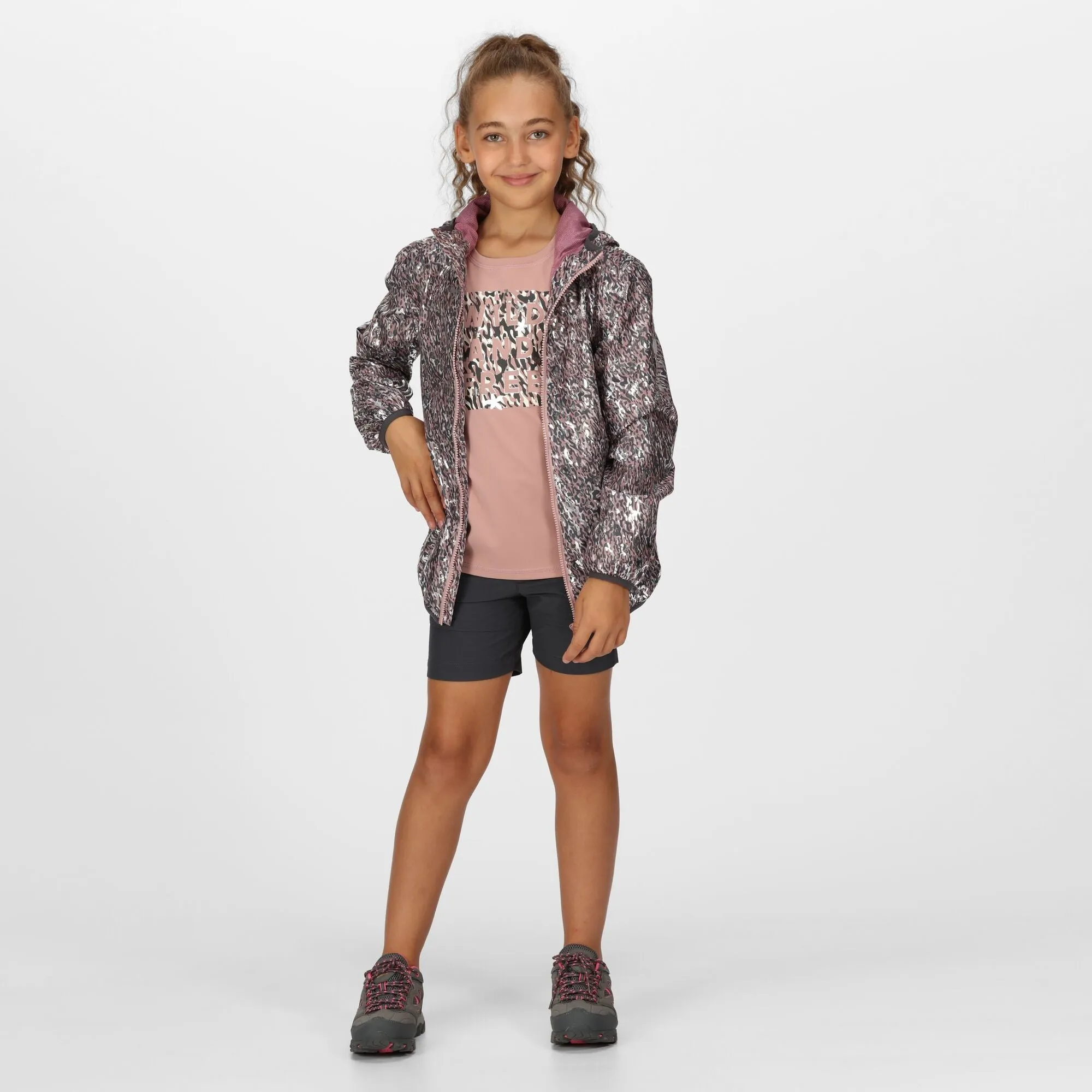 Regatta Kids Printed Lever Waterproof Jacket