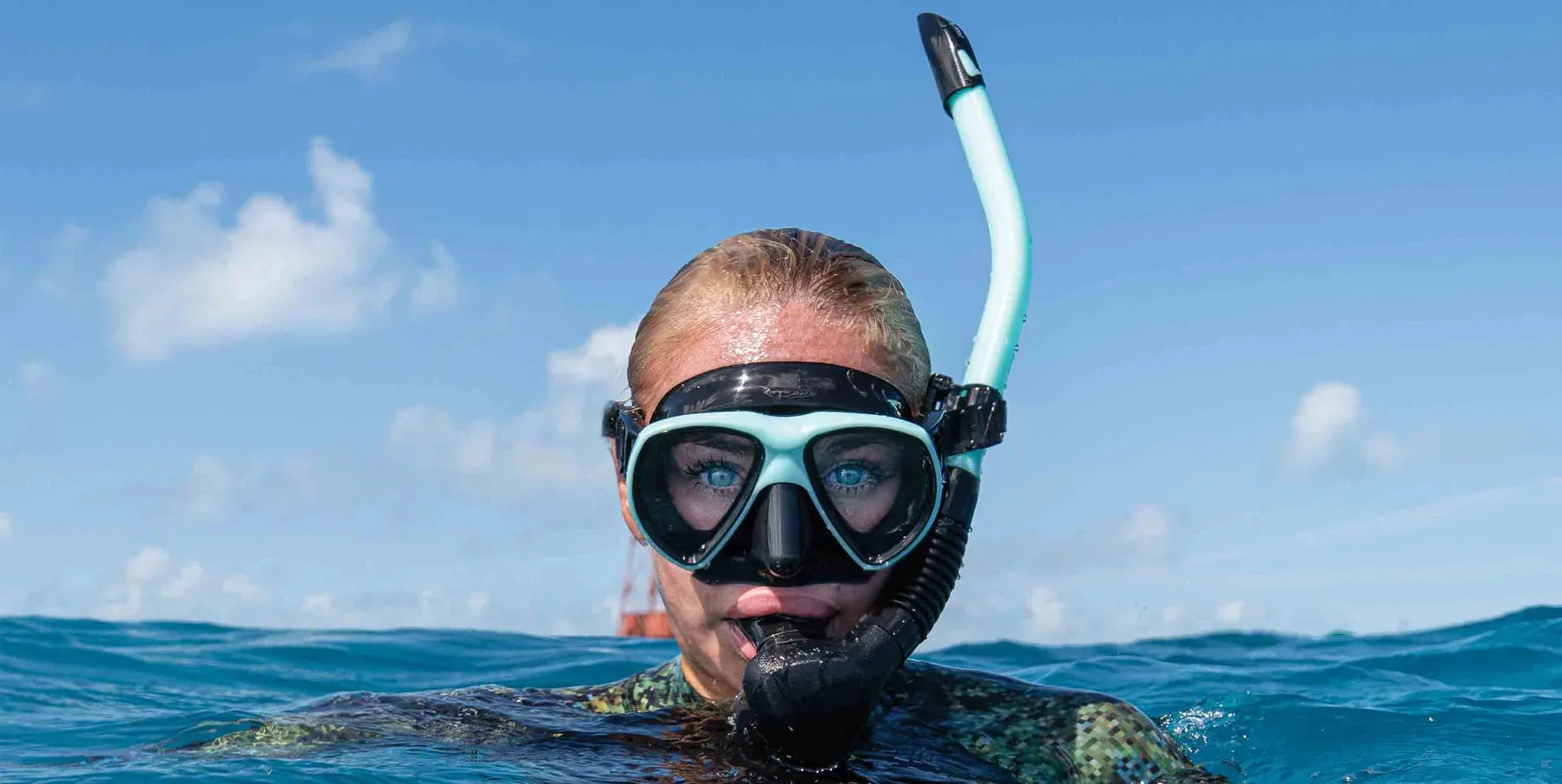 Riffe Nekton Dive Mask - Caribbean Blue