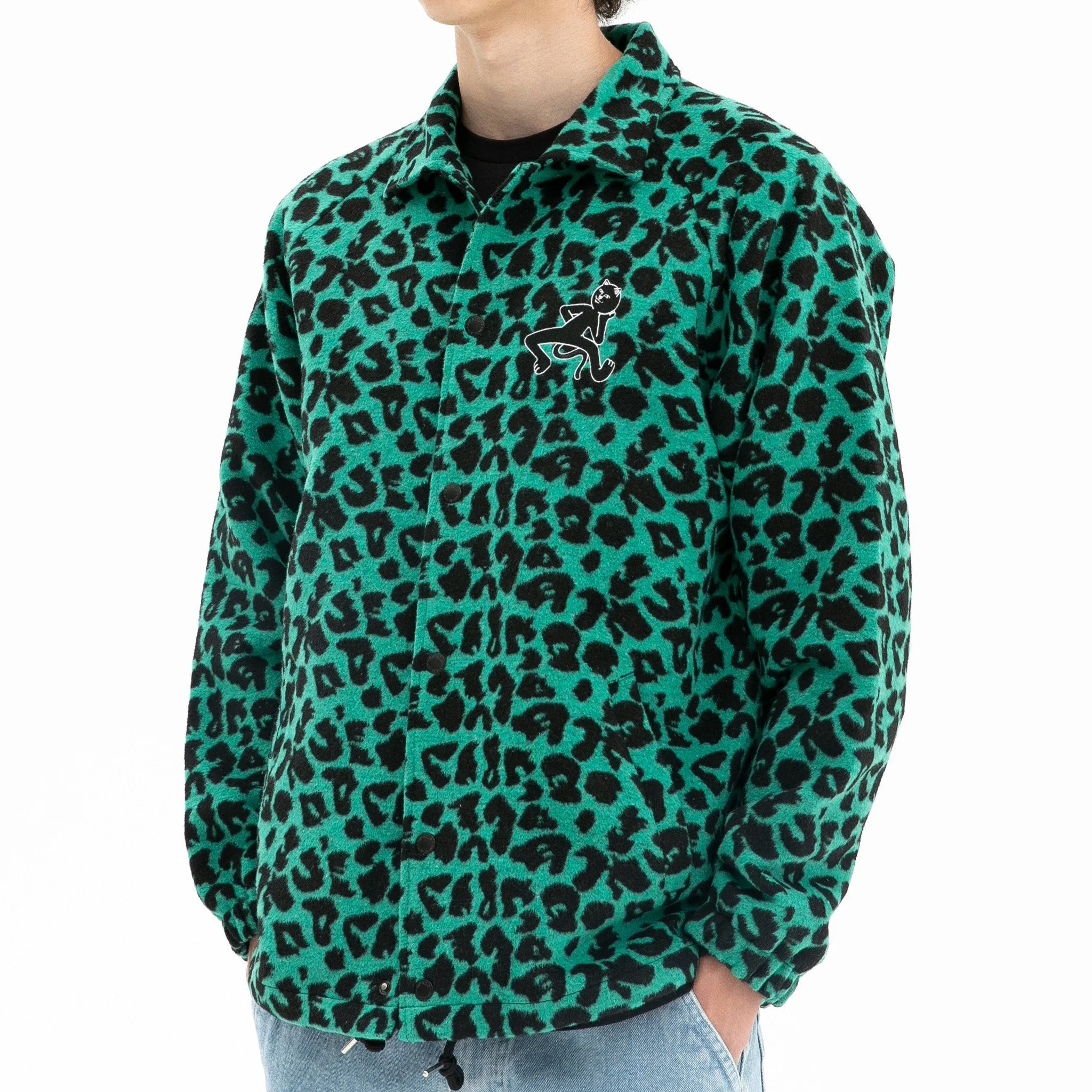 Ripntail Cheetah Coaches Jacket (Teal / Black)