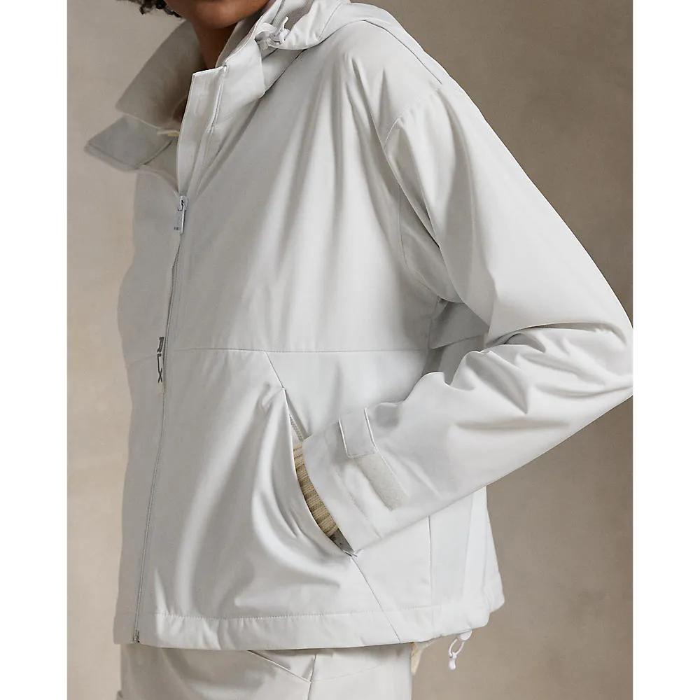 RLX Ralph Lauren Women's WaterProof Hooded Golf Jacket - Pure White