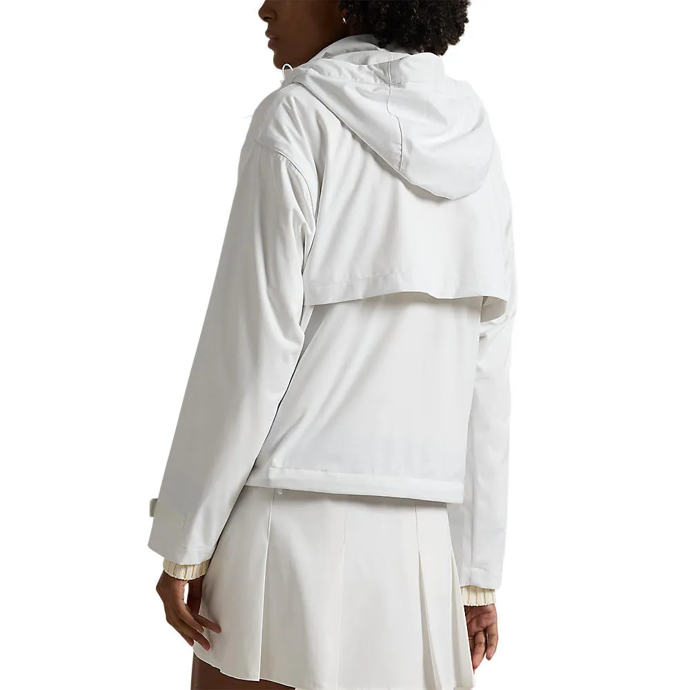 RLX Ralph Lauren Women's WaterProof Hooded Golf Jacket - Pure White